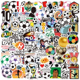 Ovanda Football Stickers, Pack of 100 Football Stickers, Suit, Football Tattoos Children, Football Star Stickers, for Laptop, Mobile Phones, Skateboard, Luggage, etc., Suitable for Adults and Children