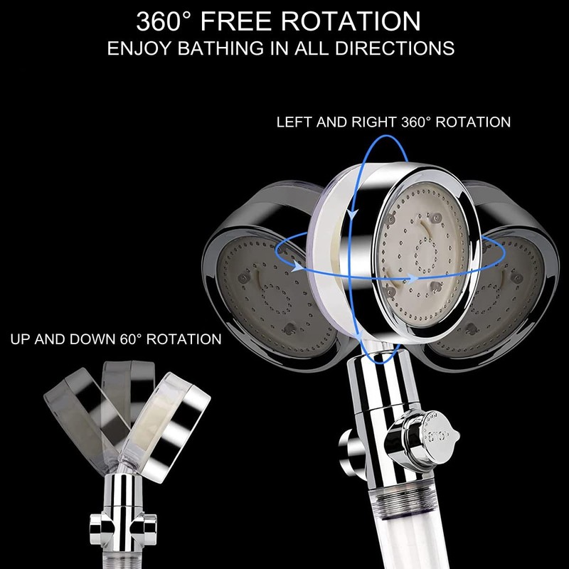 JINYOMFLY LED Shower Head with Colour Changing, LED Hand Shower,