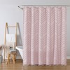 OWENIE Boho Shower Curtain, Blush Pink Fabric Cloth Shower Curtains