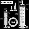 REJOECE 300ml/20ml Large Syringe, Lab Syringes, Oil Syringe, Feeding Syringe,