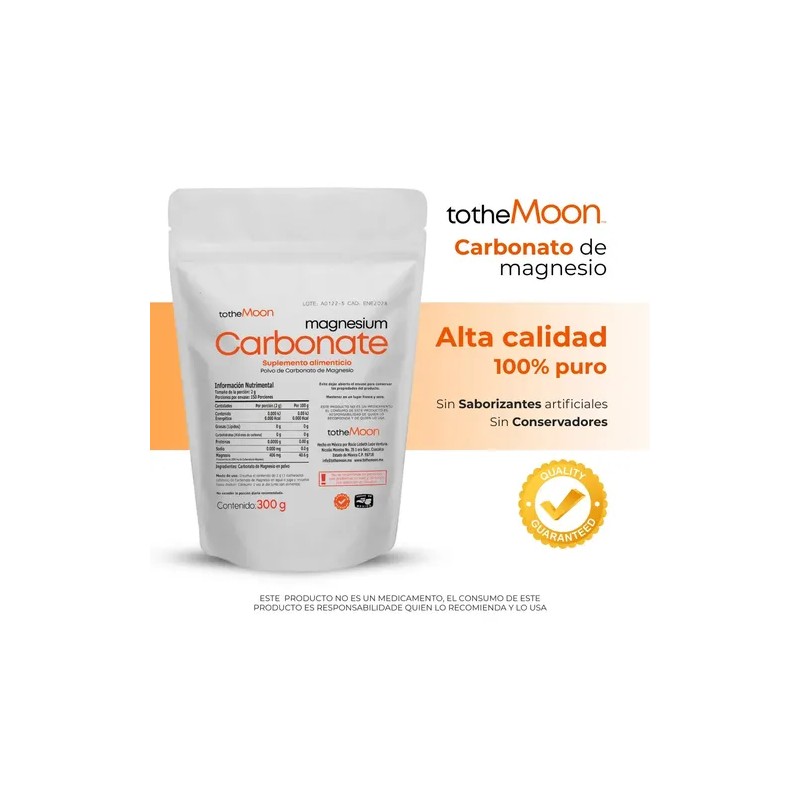 Carbonato De Magnesio Polvo Natural 900g Velbeth Sabor Sin Sabor