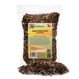 Gardenera Soil Mixture for Indoor Herb Planters - Specially Blended Soil Mixture for Planting and Growing Indoor Kitchen Herbs Indoors, Indoor Herb Garden, Herb Growing Soil Mixture - 1 Quart Bag