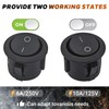 6 PCS 12v Switch Black Round Rocker Switch ON/Off Mini