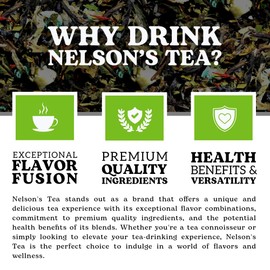 Nelson's Tea - White Chocolate Peppermint Loose Leaf Tea - Green tea, white tea, peppermint, safflower, and mint chocolate - 2 oz.