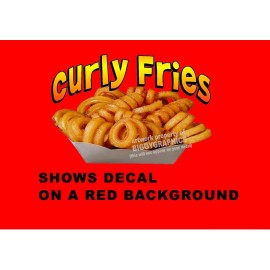 BiggyGraphics 8" X 12" CURLY FRIES FRENCH TWISTED FULL COLOR GRAPHIC VINYL DECAL