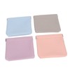 4 Colors Mini Lipstick Storage Bag Automatic Closure Portable PU