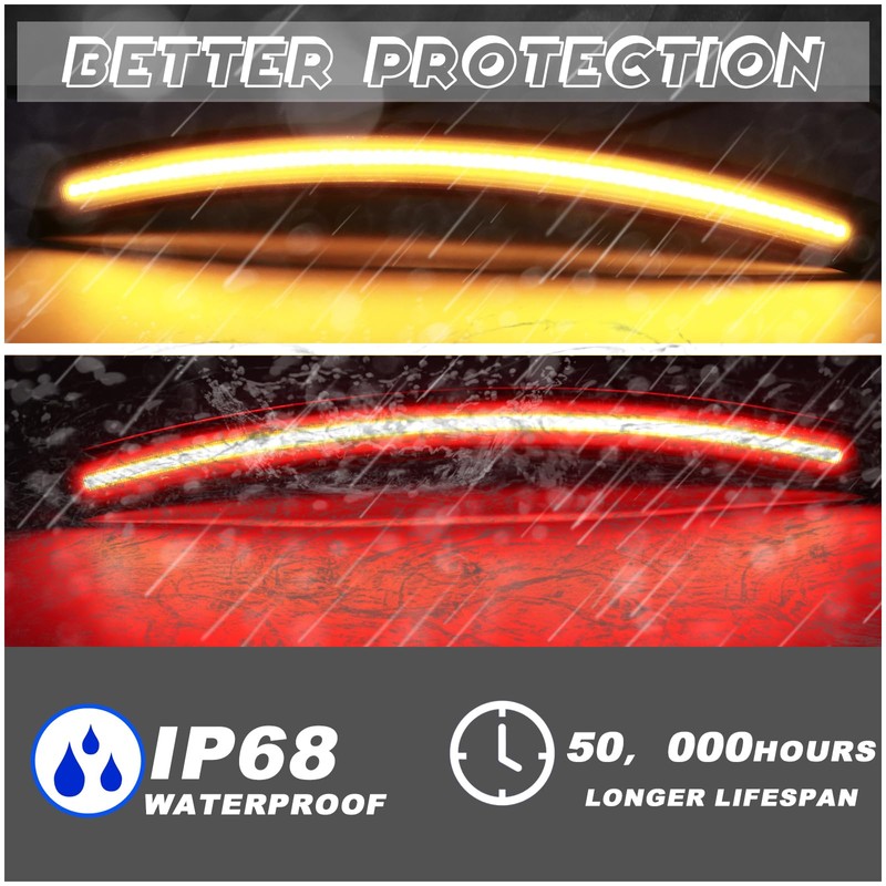 ULTRALTH Smoked LED Side Marker Light for 2014-2019 Chevy Corvette