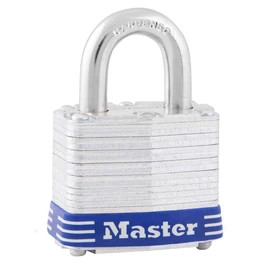 Master Lock 3EURD Laminated Padlock with Key, Grey, 5,9 x 4 x 2,1 cm
