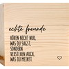 Echte Freunde Holzbild + Reagenzglas zum Hinstellen opt. als Vase