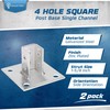 OHLECTRIC Strut Post Base Single Channel 1-5/8” (2 Pack) –