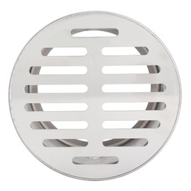 Gavigain Stainless Steel Floor Drain,Round Anti Blocking Round Grate Cover Balcony Snap-in Drain Drain Strainers for Bathroom Kitchen Washroom Patios (110 Flat Mouth)