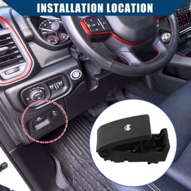 Hihaha 68085761AA / Front/Hood Release Handle for Ram 1500 2011-2018 for Dodge Charger 2011-2019 / Hood Latch Release Pull Handle/Durable/Plastic / 1 Pcs/Black