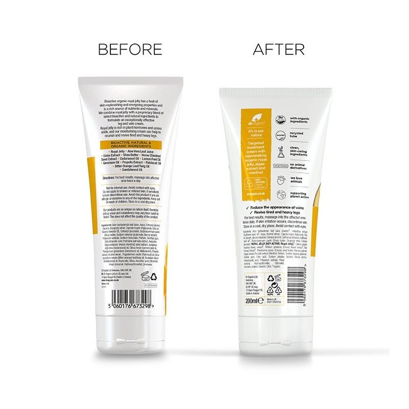 Dr Organic Royal Jelly Leg & Vein Cream 200ml