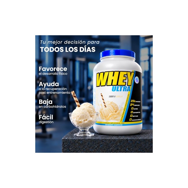 BHP NUTRITION WHEY ULTRA Proteína de Suero, Vainilla, 2 LBS