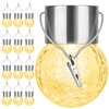 12Pack Hanging Outdoor Solar Lights - Decorative Cracked Glass LED