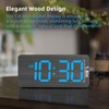 uscce Wooden Digital Alarm Clocks for Bedrooms: Dimmable Dual Alarm