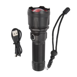 Telescopic Focus Flashlight XHP160 LED Super Bright Flashlight for Camping Hiking Biking