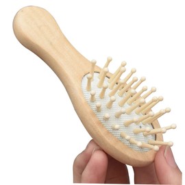 VICASKY Wooden Massage Comb for Scalp with Static Function Portable Natural Wood Hair Brush for Deeply Massages Scalp with Cushioned Pad for Detangling and Relaxation