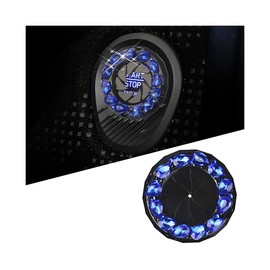 Adunsiaoto Bling Car Engine Start Stop Button Cover, Car Push Start Button Decorative Protective Cover, Anti Scratch Universal Glitter Rhinestone Ignition Buttons Covers for Most Cars(Blue)