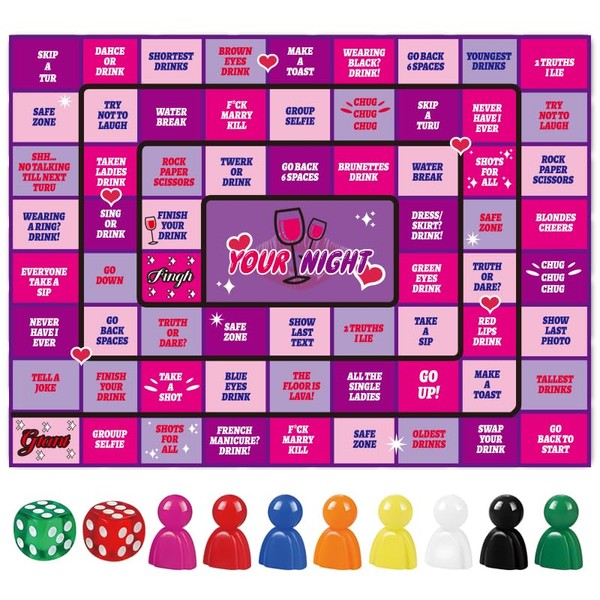 Drinking Board cGames for Adults,Drinking Board Game,Rubber Mat Drinking Board