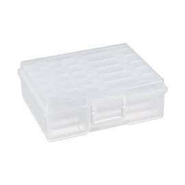 Naivees Photo Storage Case Storage Containers Box Main Organizer with Multiple Small Case Photo Keeper with Handle for Photos, Pictures and Sewing Supplies (6 Pack-Clear-Medium and 6 Small)