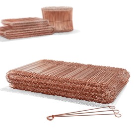 Heimfleiss Heimfleiss? R?deldraht Betonbindedraht 1,0 x 100-160 mm (500 Stk.) - verkupferter Bindedraht in 250, 500 & 1000er Bndel - ?sendraht Drilldraht fr Drillapparat & R?delzange - Drahtsackverschlsse