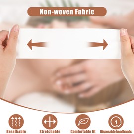 obeoby 150 Pieces Disposable Spa Headband for Women, Disposable Skincare Facials Headbands for Women Girls Stretch Facial Hair Band Esthetician Supplies