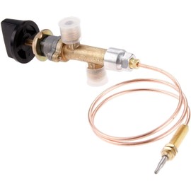 Mtsooning Low Pressure LPG Propane Gas Fireplace Fire Pit Flame Failure Safety Control Valve Kit, Propane Fire with 3/8" Flare Inlet & Outlet, Fits for Gas Grill, Heater, Fire Pit