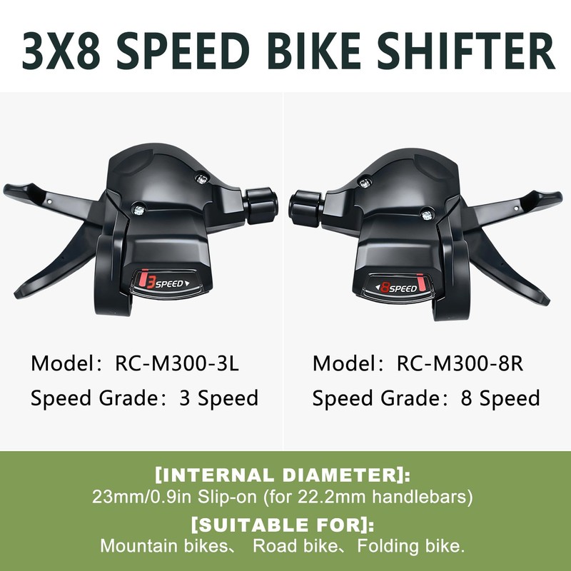 PATHGNAR 8 Bike Shifter Lever, 3x8 Speed Bike Shifter Thumb