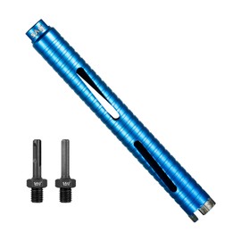 SALI Diamond Core Drill Bits 1 1/4" Diameter 10"/254mm Drilling Depth 5/8-11" Thread Core Bit Turbo Laser-Welded Segments for Cured Concrete with, Brick, Block, Masonry, with Two Adapters