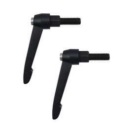 Rannb M12 x 30mm/1.18" Handle Adjustable Clamping Lever Thread bolt Knobs Rotating Screw Locking Push Botton Ratchet Male Handle - 2pcs