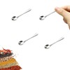 4 PCS Tiny Stainless Steel Spoons for Spices Jars, Mini