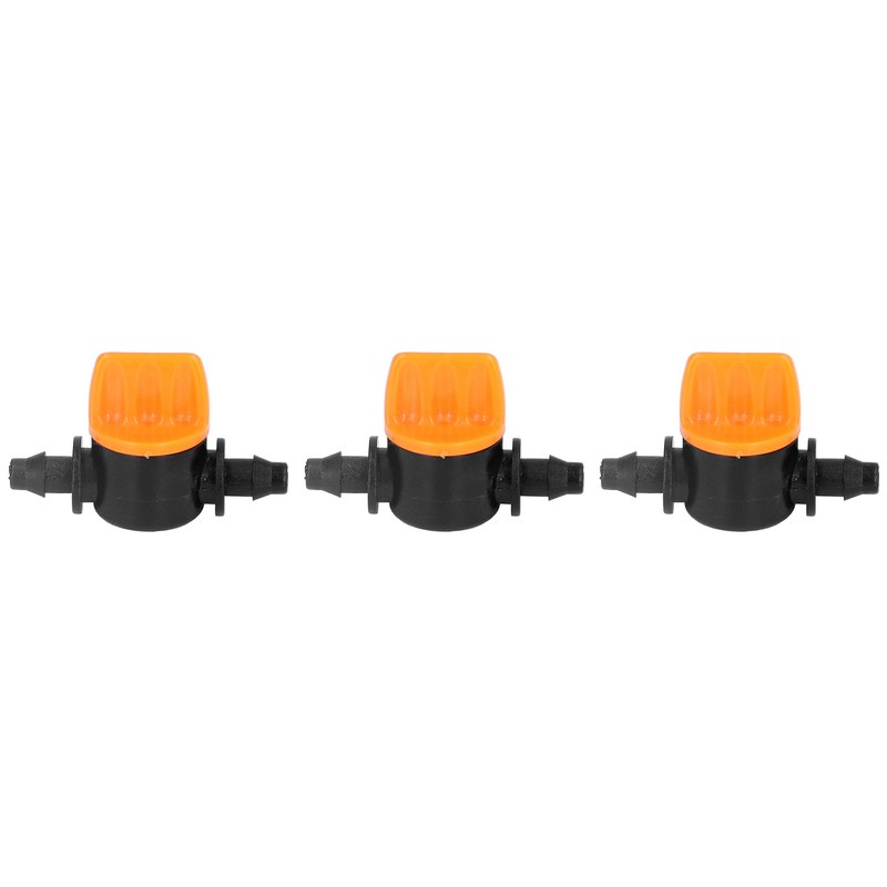 100Pcs 4/7 Barb Valve Irrigation Mini Pipe Water Valve Through