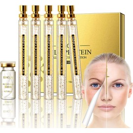 Hilo Proteico Lifting Set, Soluble y Esencia de Nano Oro Hilo de Colágeno Absorbible, Lifting Facial, Antienvejecimiento, Suavizante, Reafirmante Hidratante