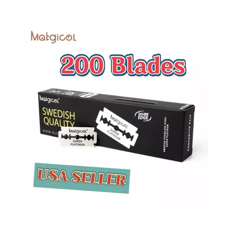 Matgicol 200 Matgicol Platinum Ultra Sharp Double Edge Cut Barber
