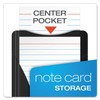 Oxford at-Hand Note Card Case, 3" x 5" Size, Black,