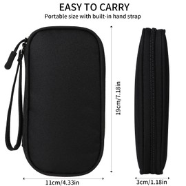 Travel Cable Organizer,Electronics Accessories Organizer Bag,Electronic Organizer Travel Universal Cable Organizer Electronics Accessories Bag for Charger, Phone, memory card,Travel Gadget Bag (Black)