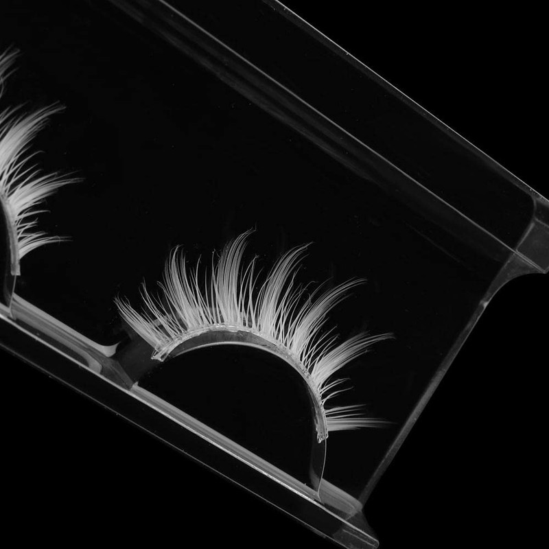 Beautiful White False Eyelashes Long Cross Eyelash Extensions False Eyelashes