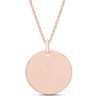 AFFY February Birth Month Iris Flower Disc Pendant Necklace In