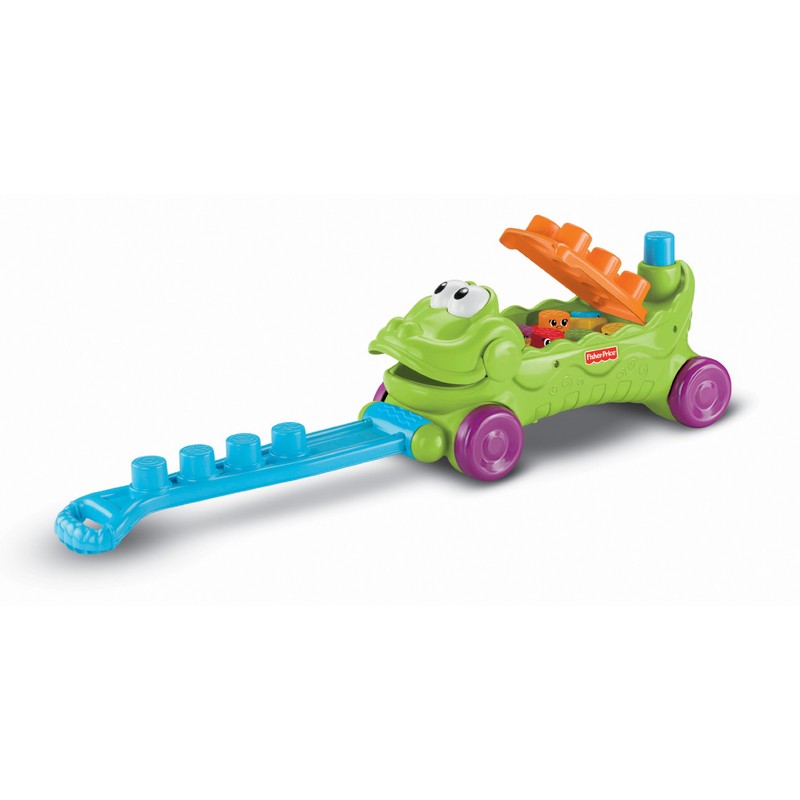 Fisher-Price Stack 'n Surprise Blocks Musical Croc Block Wagon