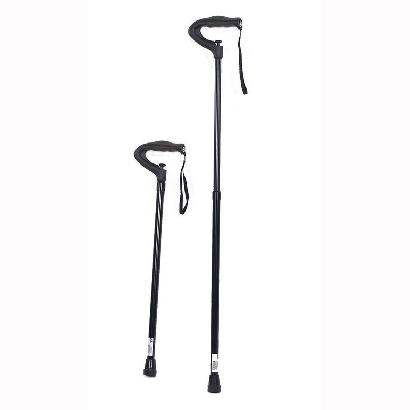 One Push Button Walking Cane - 27"- 40" Adjustable Height-