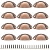 Hocansen 12 PCS Shell Cup Handles 81mm Metal Drawer Pull