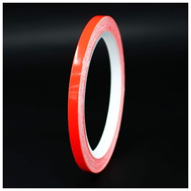 Finest Folia Decorative Shiny Strips for Car, Motorcycle, Boat, Model Making, Silver, Chrome, 10 Metres, Neon Red