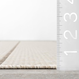 nuLOOM 5' x 8' Outdoor Performance Area Rug, Oeko-TEX Certified, Weather Resistant, High Traffic, Patio, Balcony, Outside, Alaina Beige