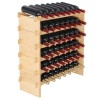 Bamboo Wood 6 Tier 48 Bottle Stackable Wine Rack Display