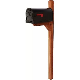 Solar Group Gibraltar Mailboxes Cedar Deluxe Drive-In Aromatic Cedar Wood, Mailbox Post,...