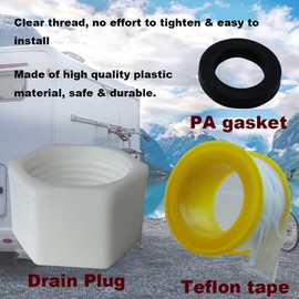 92102 Drain Cap SVC X2 Kit, RV Water Heater Drain Cover Replacement Part