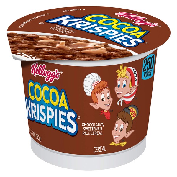 Kellogg's Cocoa Krispies Cold Breakfast Cereal Cups, Kids Snacks, Cereal
