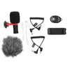 Portable Phone Microphone Vlogging Equipment Microphone Kit with LED Light