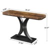 LITTLE TREE Industrial Entryway Console Table, Compact Foyer Hallway Accent